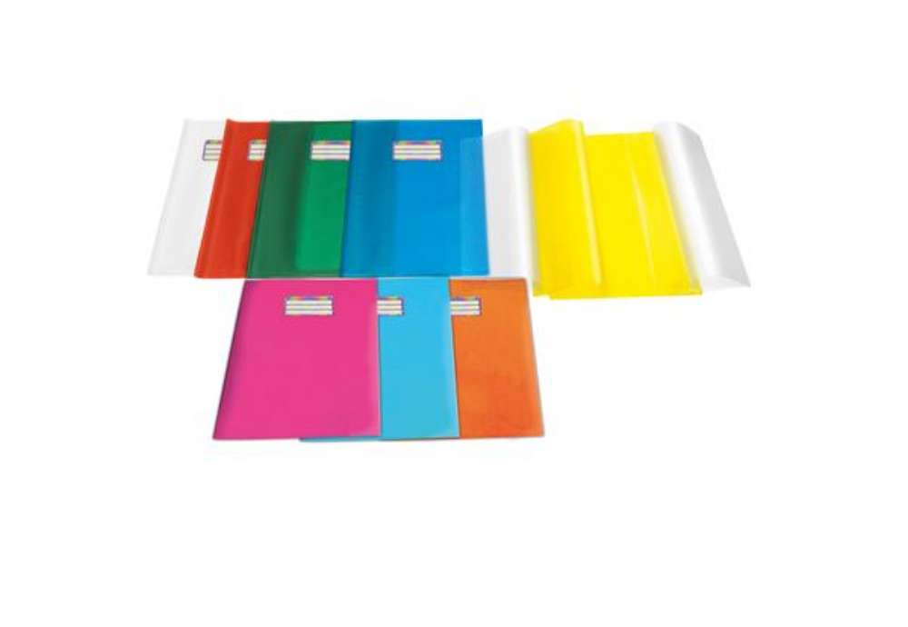 Immagine di Coprimaxi Emysilk - 21 x 30cm - PVC - 180 mic - c/alette - goffrato - giallo trasparente - Colorosa