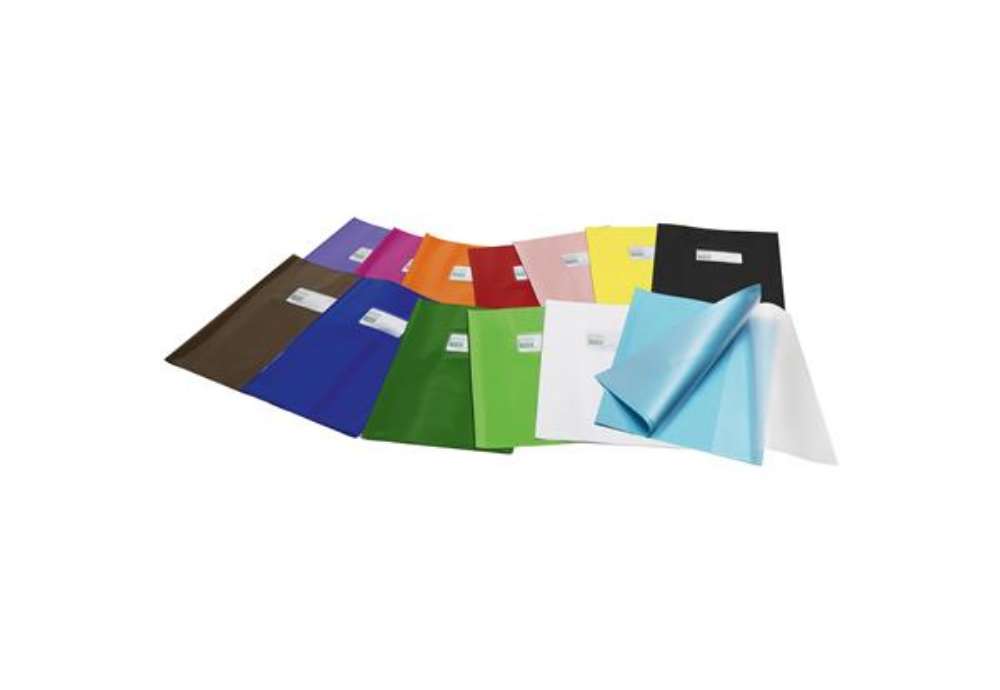 Immagine di Coprimaxi GreenLine - 21 x 30 cm - PVC - 220 mic - c/alette - lucido - azzurro - Colorosa