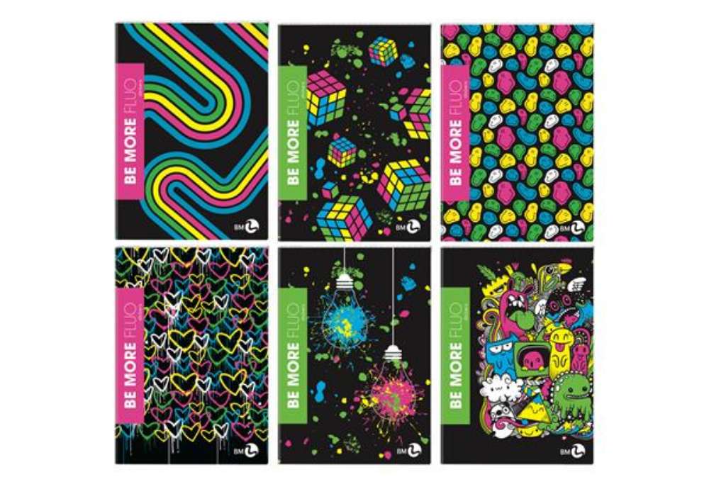 Immagine di Maxiquaderno Be more Fluo - A4 - rigo di 1a - 36+2 fogli - 100gr - BM