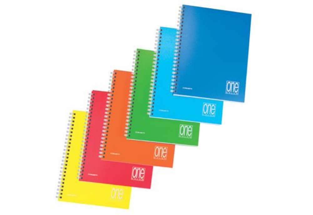 Immagine di Maxiquaderno One Color PP - A4 - 1 rigo - 80+1 fogli - 80 gr - s/fori - spiralato - Blasetti