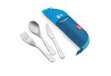 Immagine di Astuccio Picnik Concept - in tessuto - con posate in acciaio inox - blu - Maped