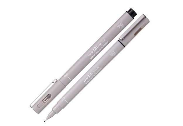 Immagine di Pin fineliner - punta 0.5 mm - grigio chiaro - Uni Mitsubishi