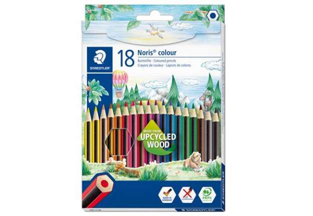 Immagine di Matite colorateNoris Colour - in wopex - colori assortiti - Staedtler - astuccio 18 pezzi