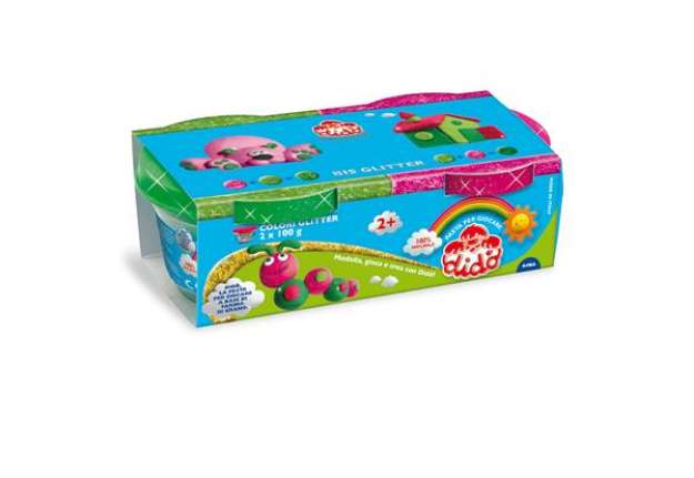 Immagine di Pasta Glitter - 100gr - magenta - conf. 2 pezzi - Didò