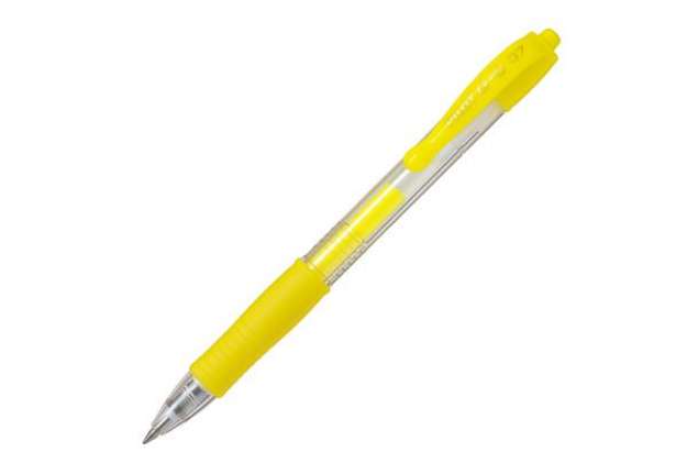 Immagine di Roller gel a scatto G-2 - punta 0,7mm - giallo neon - Pilot