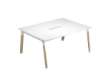 Immagine di Tavolo riunione Woody - 160 x 120 x 72,5 cm - piano bianco