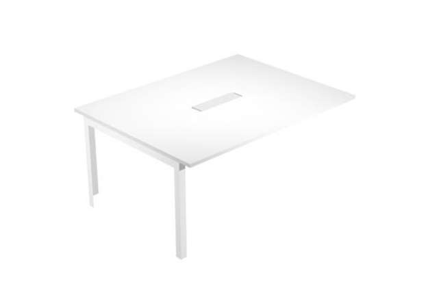 Immagine di Allungo tavolo riunione Woody - 160 x 120 x 72,5 cm - piano bianco