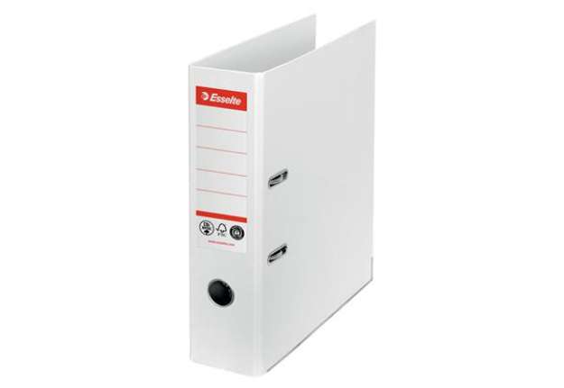 Immagine di Registratore a leva - CO2 neutral - A4 - dorso 75 mm - bianco - Esselte