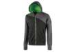 Immagine di Felpa Jupiter - con cappuccio - taglia M - grigio/verde - U-Power