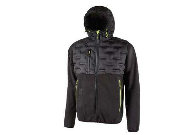 Immagine di Giacca ibrida Spock- idrorepellente - taglia XXL - nero/giallo - U-Power
