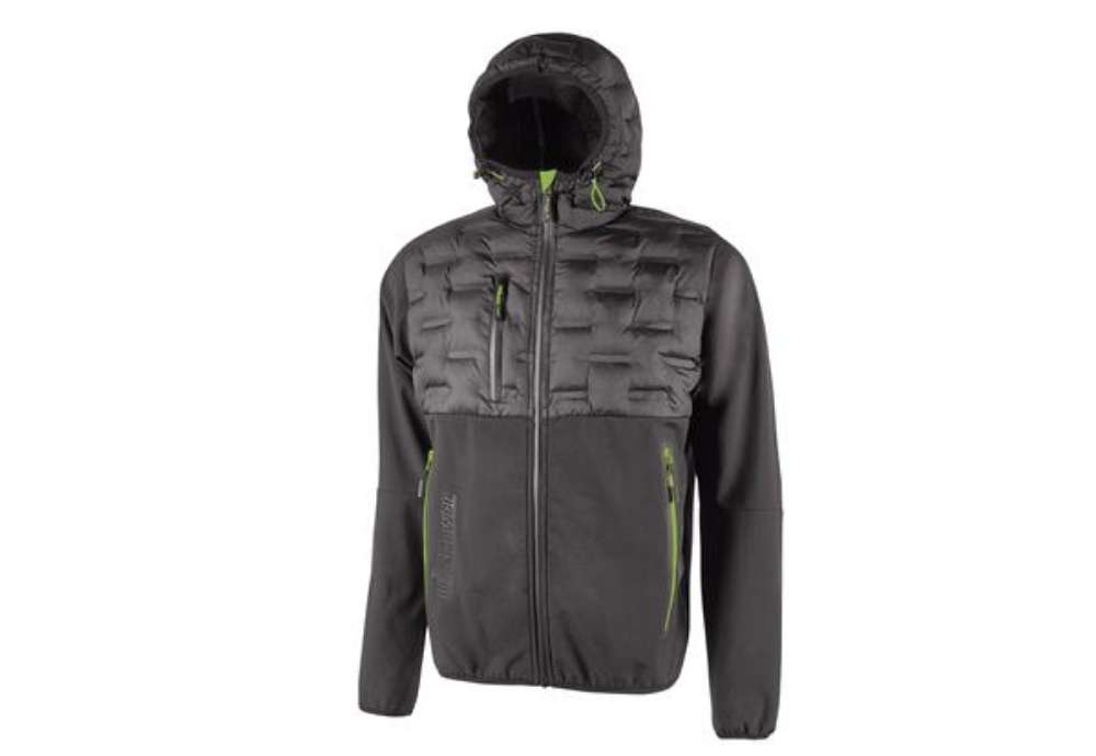 Immagine di Giacca ibrida Spock- idrorepellente - taglia L - grigio/verde - U-Power