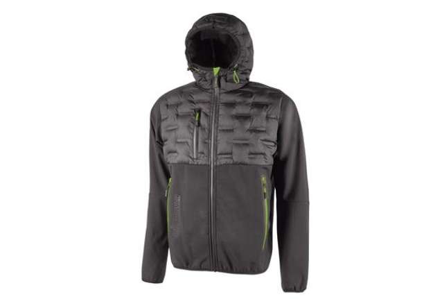 Immagine di Giacca ibrida Spock- idrorepellente - taglia XL - grigio/verde - U-Power