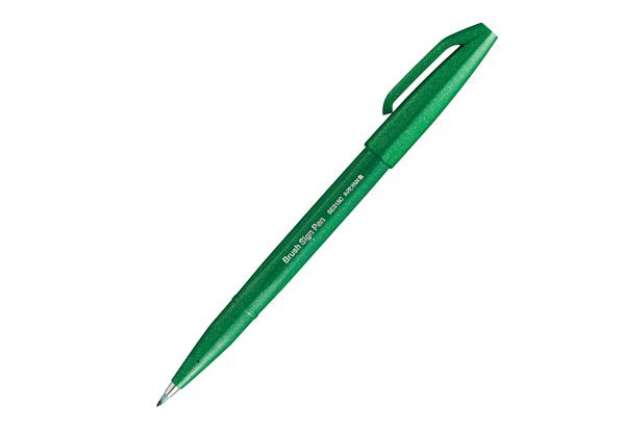Immagine di Pennarello Brush Sign Pen - verde - Pentel