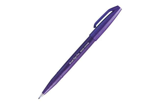 Immagine di Pennarello Brush Sign Pen - viola - Pentel