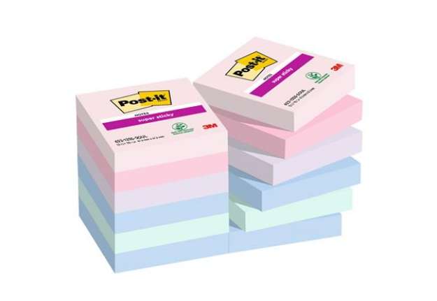 Immagine di Blocco Post-it Super Sticky - 622-12SS-SOUL - 47,6 x 47,6  mm - colori Soulful - 90 fogli - Post-it