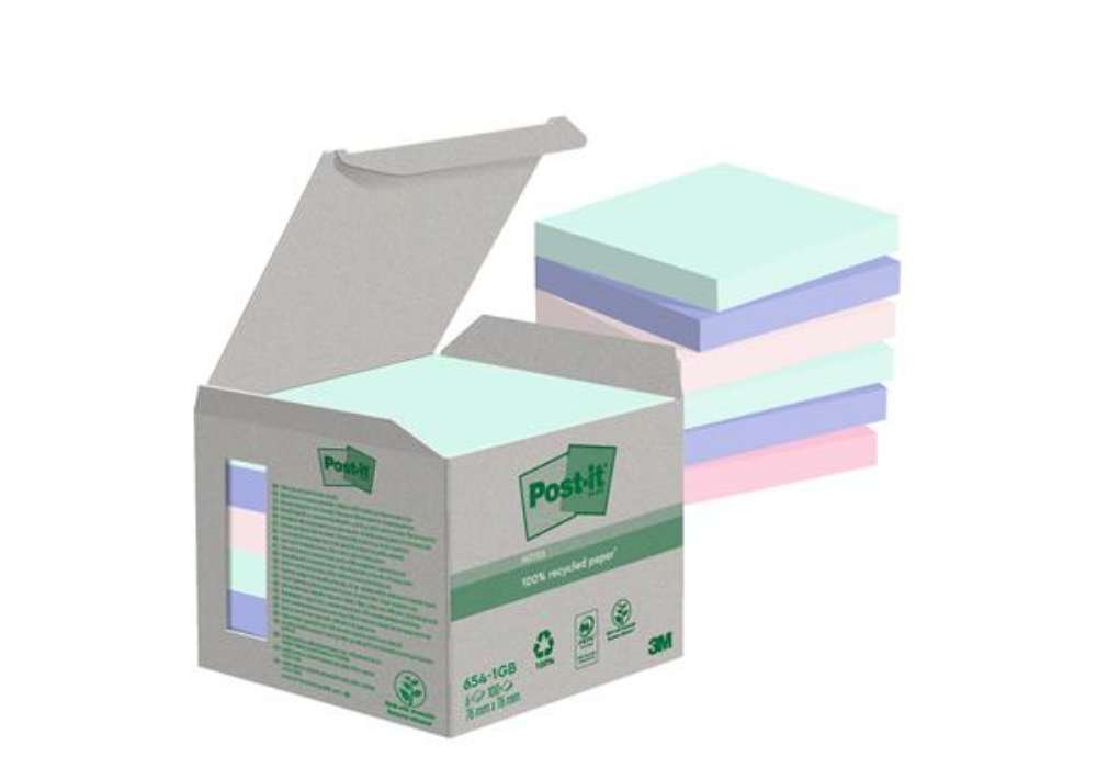 Immagine di Blocco Post-it  Green - 654-1GB - 76 x 76 mm - natural - 100 fogli - Post-it - conf. 6 pezzi
