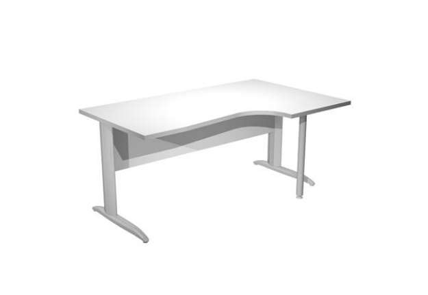 Immagine di Scrivania Compact Destro - 160 x 60/80/100 cm - piano bianco