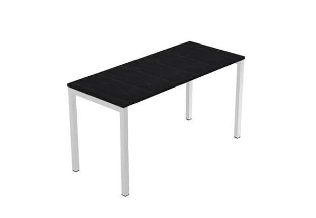 Immagine di Scrivania Easy Plus - per smartworking - 140 x 60 x 72,5 cm - nero venato frassino