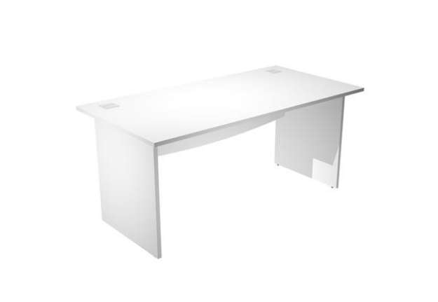 Immagine di Scrivania Operativa Agorà Basic - fianchi melaminico - 140 x 80 x H 73 cm - bianco