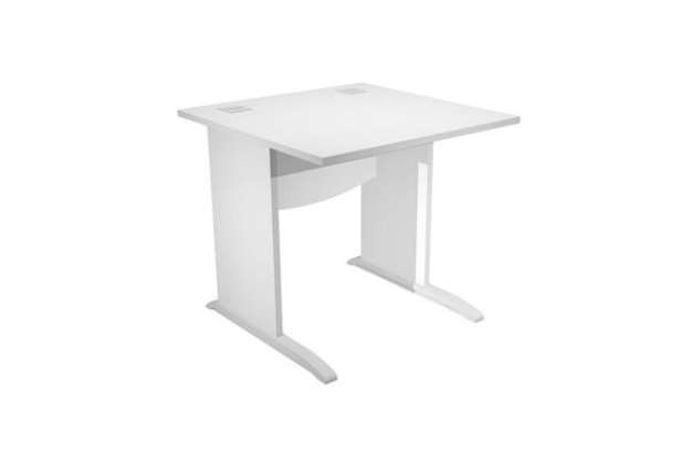 Immagine di Scrivania Operativa Agorà Basic - fianchi a L melaminico - 80 x 80 x H 73 cm - bianco