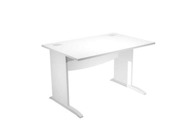 Immagine di Scrivania Operativa Agorà Basic - fianchi a L melaminico - 120 x 80 x H 73 cm - bianco