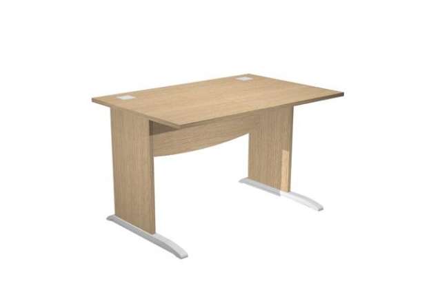 Immagine di Scrivania Operativa Agorà Basic - fianchi a L melaminico - 120 x 80 x H 73 cm - rovere