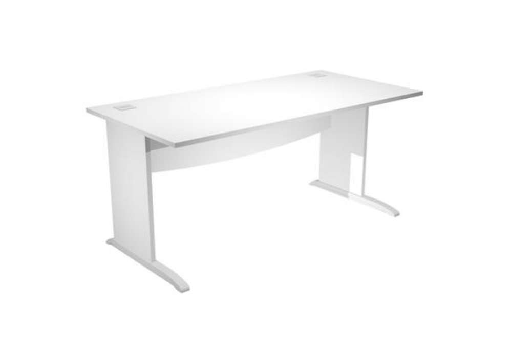 Immagine di Scrivania Operativa Agorà Basic - fianchi a L melaminico - 180 x 80 x H 73 cm - bianco