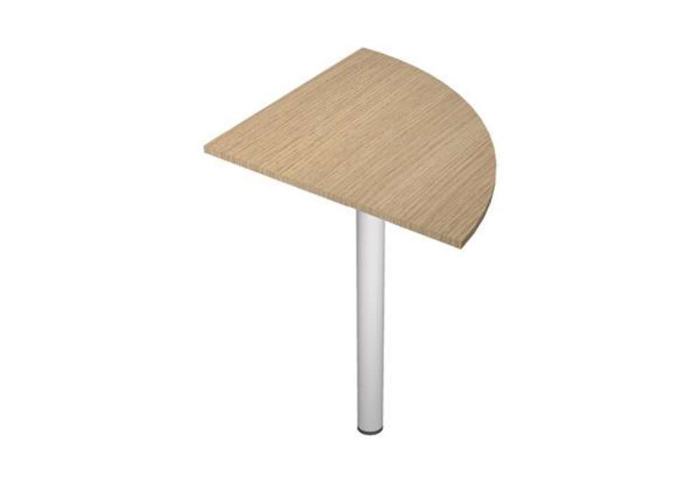 Immagine di Angolare 90° Agorà Basic - gamba + supporto - per scrivanie - 80 x 80 cm - rovere