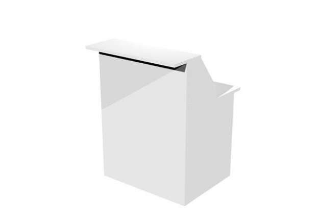 Immagine di Modulo reception Prestige - sopralzo con desktop incluso - 80 x 76 x 117 cm - bianco/bianco