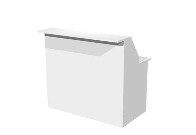 Immagine di Modulo reception Prestige - sopralzo con desktop incluso  - 120 x 76 x 117 cm - bianco/bianco