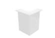 Immagine di Modulo Prestige reception - 90 gradi - 76 x 76 x 117 cm - bianco/bianco
