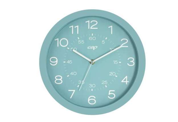 Immagine di Orologio da parete Riviera Orion 820 Ri - diametro 30 cm - blu menta - Cep