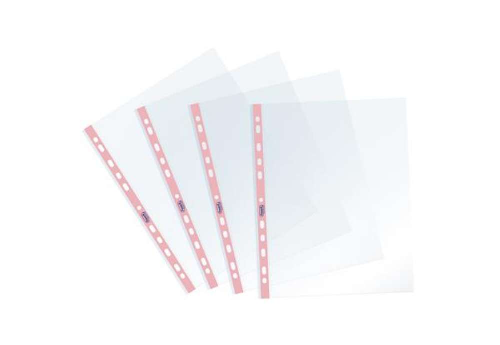 Immagine di Buste forate Pastel - c/ banda - liscia - 22 x 30 cm - rosa - Favorit - conf. 25 pezzi