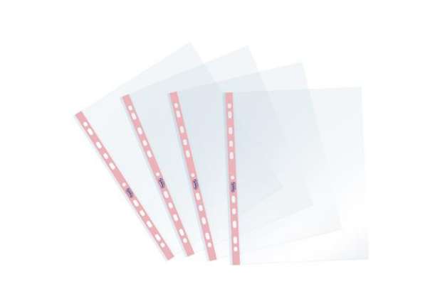Immagine di Buste forate Pastel - c/ banda - liscia - 22 x 30 cm - rosa - Favorit - conf. 25 pezzi