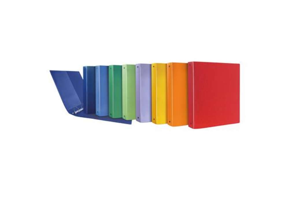 Immagine di Raccoglitore Terra - 22 x 30 cm - 4 anelli a R 30 mm - dorso 4 cm - PP riciclato - colori assortiti