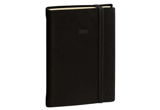 Immagine di Agenda giornaliera Daily Pocket Prestige Silk 2025 - 8,5 x 13 cm - nero - Quo Vadis