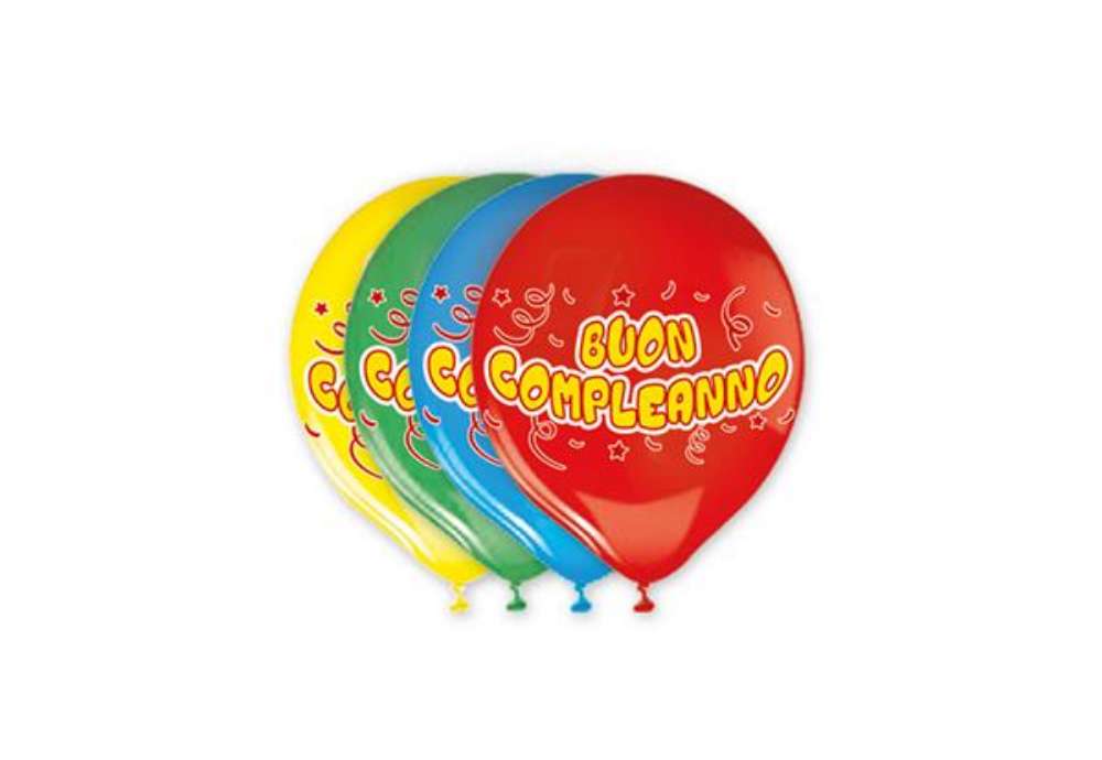 Immagine di Palloncini in lattice - Ø 30 cm - Buon Compleanno - Big Party - conf. 20 pezzi