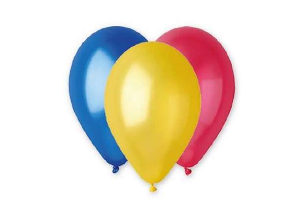 Immagine di Palloncini in lattice metallizzati - Ø 26 cm - colori assortiti - Big Party - conf. 16 pezzi
