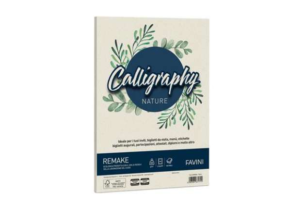 Immagine di Carta Calligraphy Nature Remake - A4 - 250 gr - perla - Favini - conf. 50 fogli