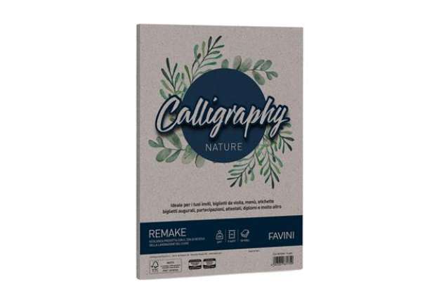 Immagine di Carta Calligraphy Nature Remake - A4 - 250 gr - scoglio - Favini - conf. 50 fogli