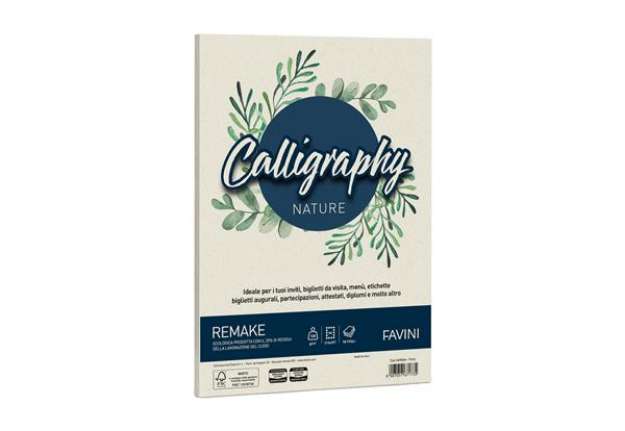 Immagine di Carta Calligraphy Nature Remake - A4 - 120 gr - perla - Favini - conf. 50 fogli