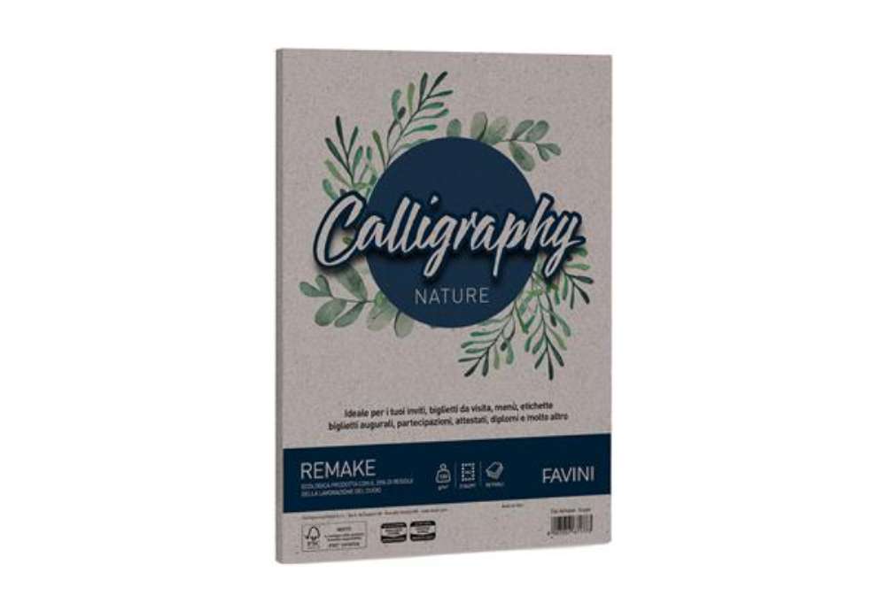 Immagine di Carta Calligraphy Nature Remake - A4 - 120 gr - scoglio - Favini - conf. 50 fogli