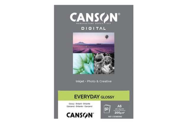 Immagine di Carta Inkjet Everyday - 10 x 15 cm - 200 gr - 50 fogli - lucida - Canson