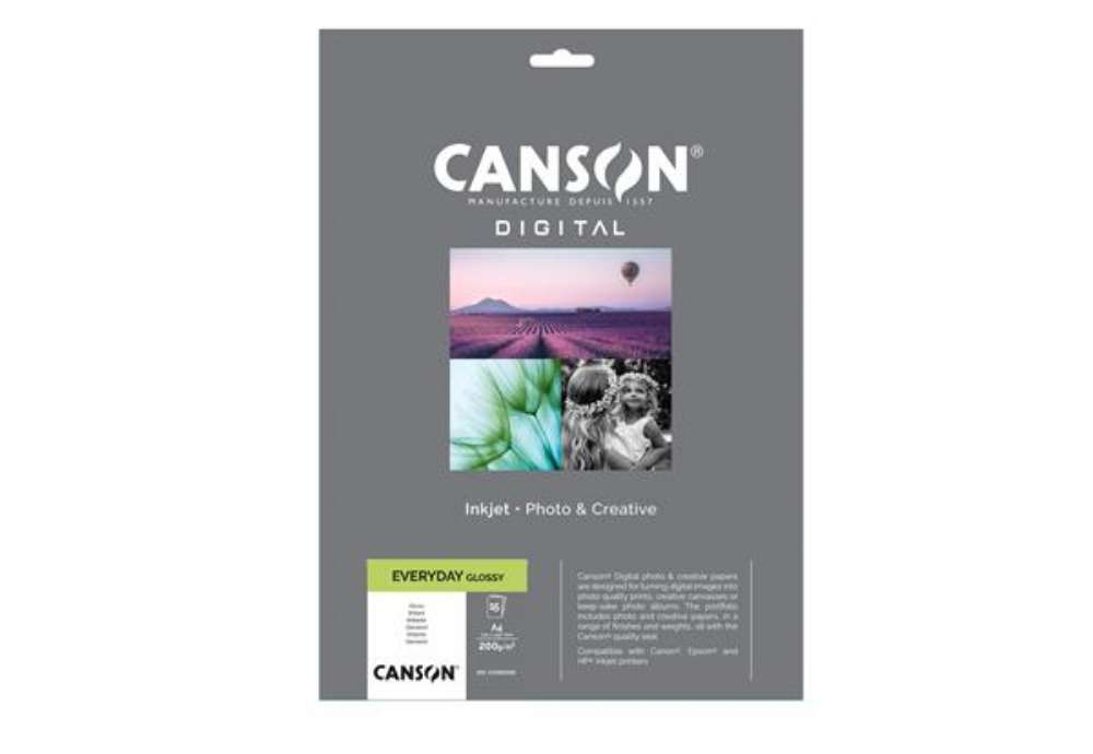 Immagine di Carta Inkjet Everyday - A4 - 200 gr - 15 fogli - lucida - Canson