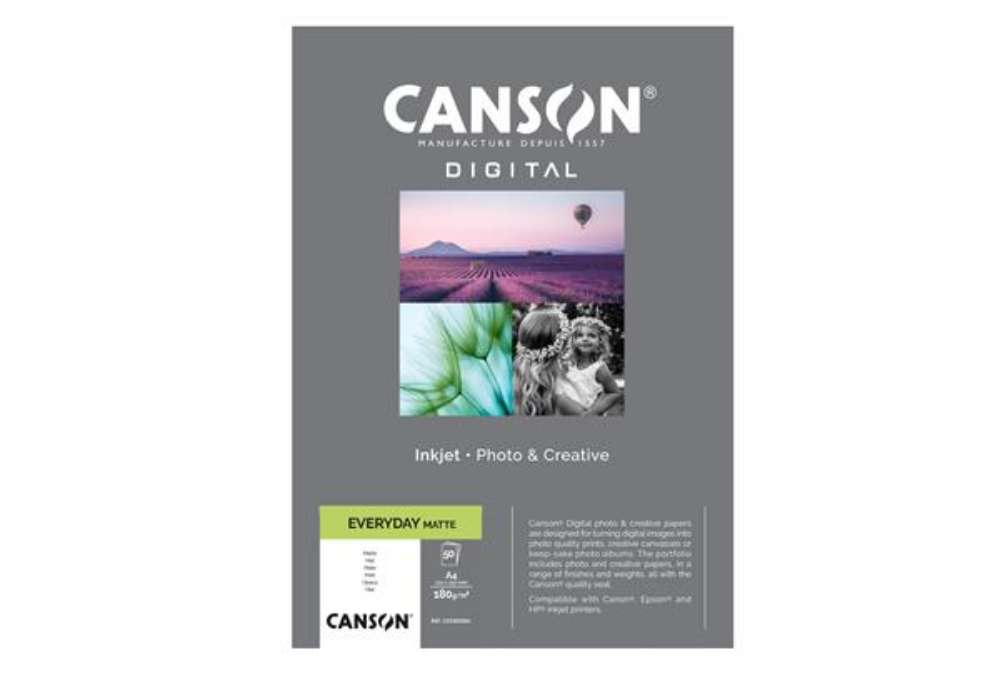 Immagine di Carta Inkjet Everyday - A4 - 180 gr - 50 fogli - opaca - Canson