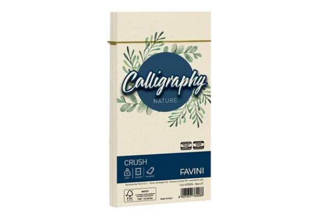 Immagine di Busta Calligraphy Nature Crush - 110 x 220 mm - 90 gr - alga - Favini - conf. 25 pezzi
