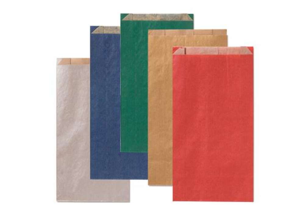 Immagine di Sacchetti a soffietto - 8 x16+2,5 cm - colori scuri assortiti - Rex Sadoch - conf. 100 pezzi