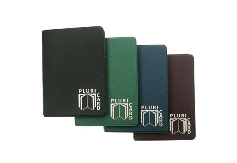 Immagine di Portacard a libro - 14 scomparti - in PVC gommato 880 - Alplast - conf. 24 pezzi