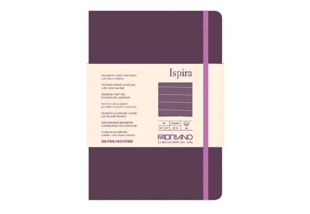 Immagine di Taccuino Ispira - con elastico - copertina flessibile - A5 - 96 fogli - righe - viola - Fabriano