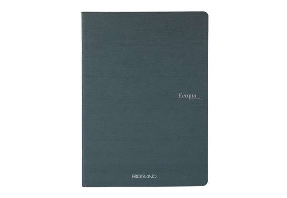 Immagine di Maxiquaderno Ecoqua original PM - A4 - 1 rigo - 40 fogli - 90gr - antracite - Fabriano